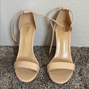 Heels Charm Nude Strappy Heels